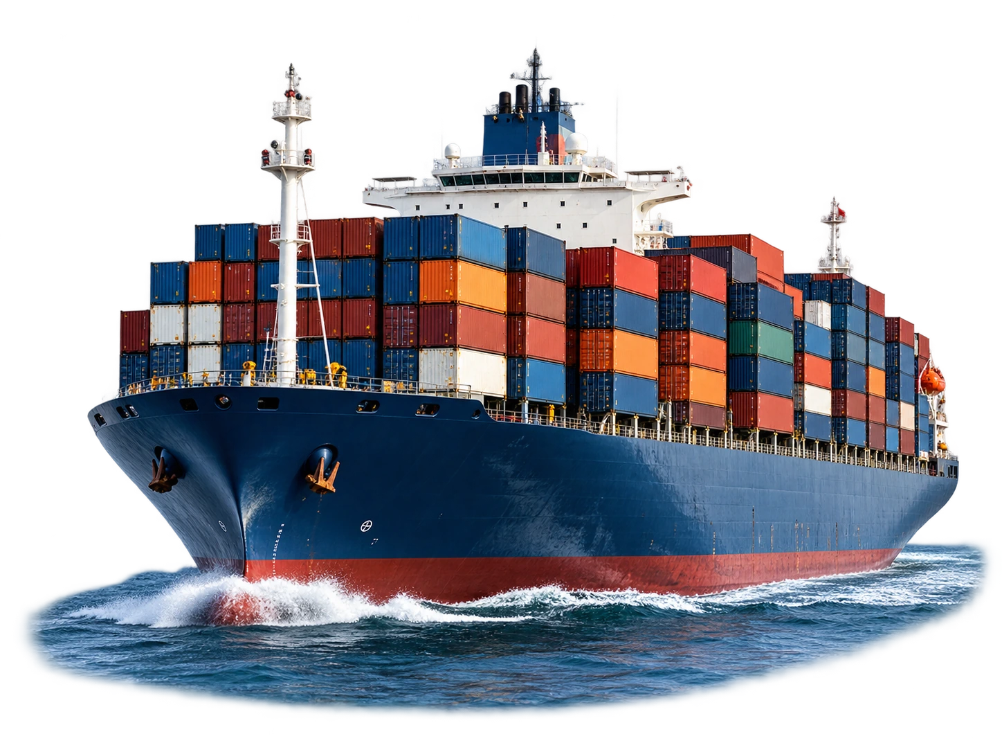 Container ship for sea freight exports